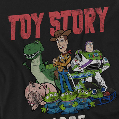 Black - Back - Toy Story Unisex Adult 1995 Retro Long-Sleeved T-Shirt