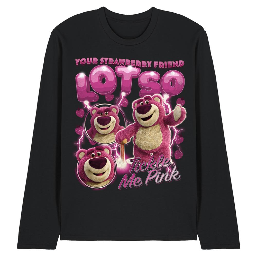 Black - Front - Toy Story Unisex Adult Strawberry Lotso Homage Long-Sleeved T-Shirt