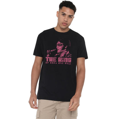 Black - Back - Elvis Presley Unisex Adult The King T-Shirt