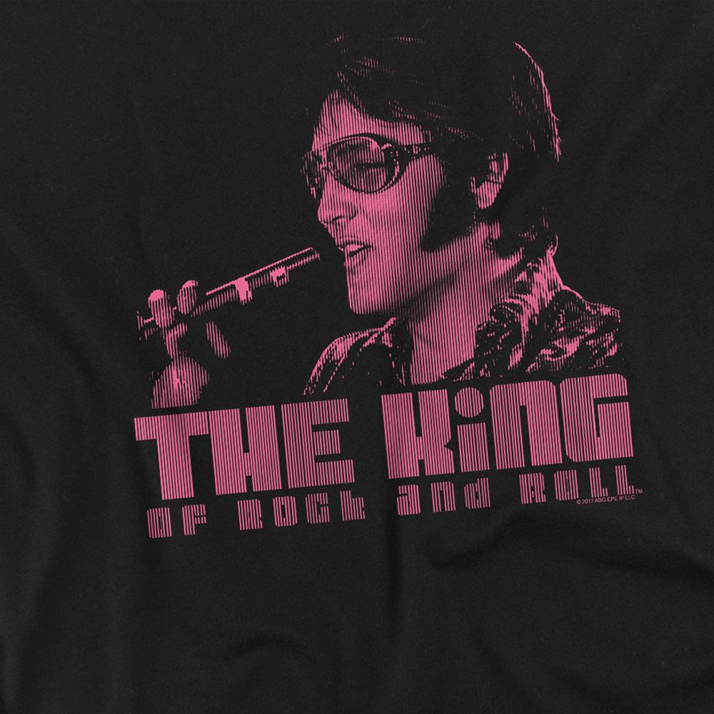 Black - Side - Elvis Presley Unisex Adult The King T-Shirt