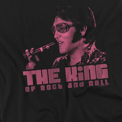 Black - Side - Elvis Presley Unisex Adult The King T-Shirt