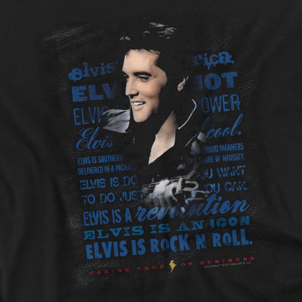 Black - Side - Elvis Presley Unisex Adult Icon T-Shirt