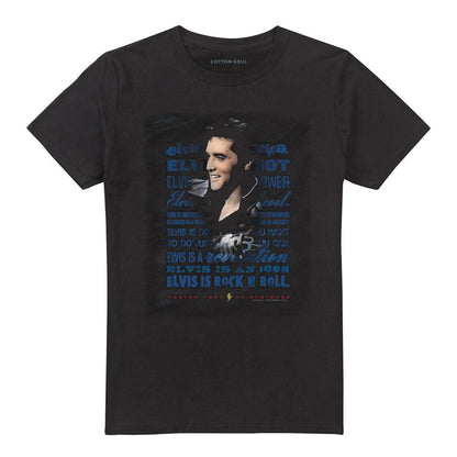 Black - Front - Elvis Presley Unisex Adult Icon T-Shirt