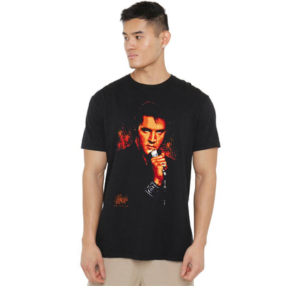 Black - Back - Elvis Presley Unisex Adult Trouble T-Shirt