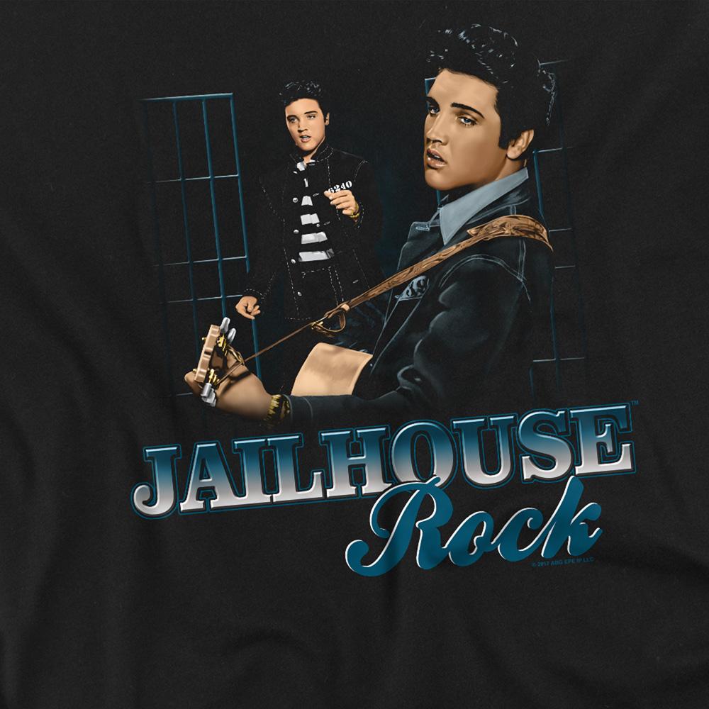 Black - Side - Elvis Presley Unisex Adult Jailhouse Rock T-Shirt