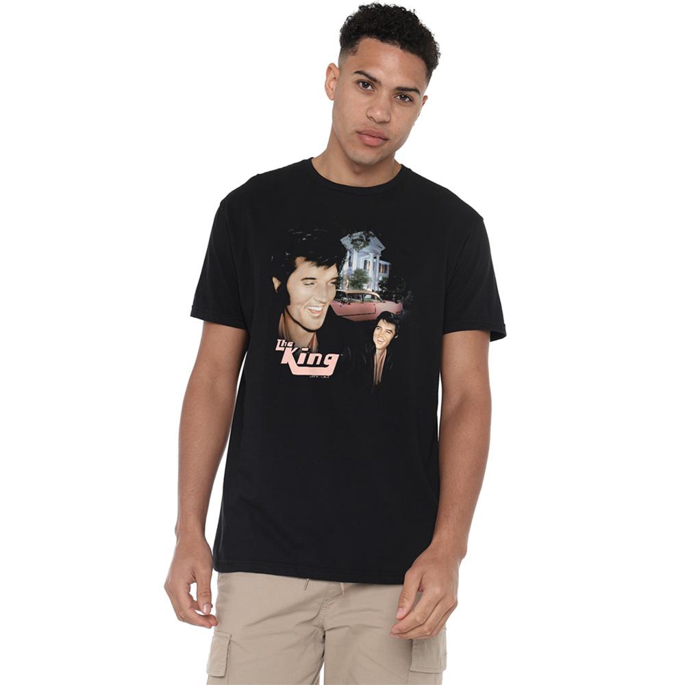 Black - Back - Elvis Presley Unisex Adult Home Sweet Home T-Shirt
