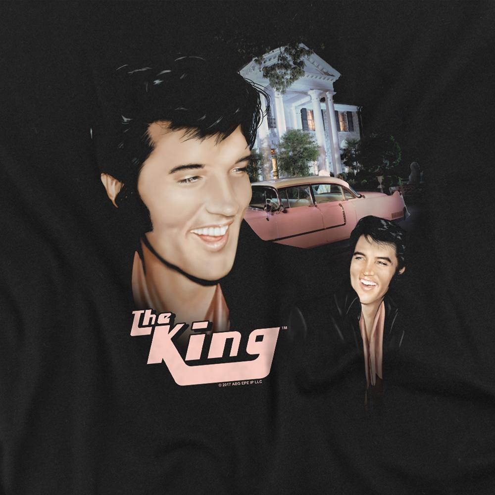Black - Side - Elvis Presley Unisex Adult Home Sweet Home T-Shirt