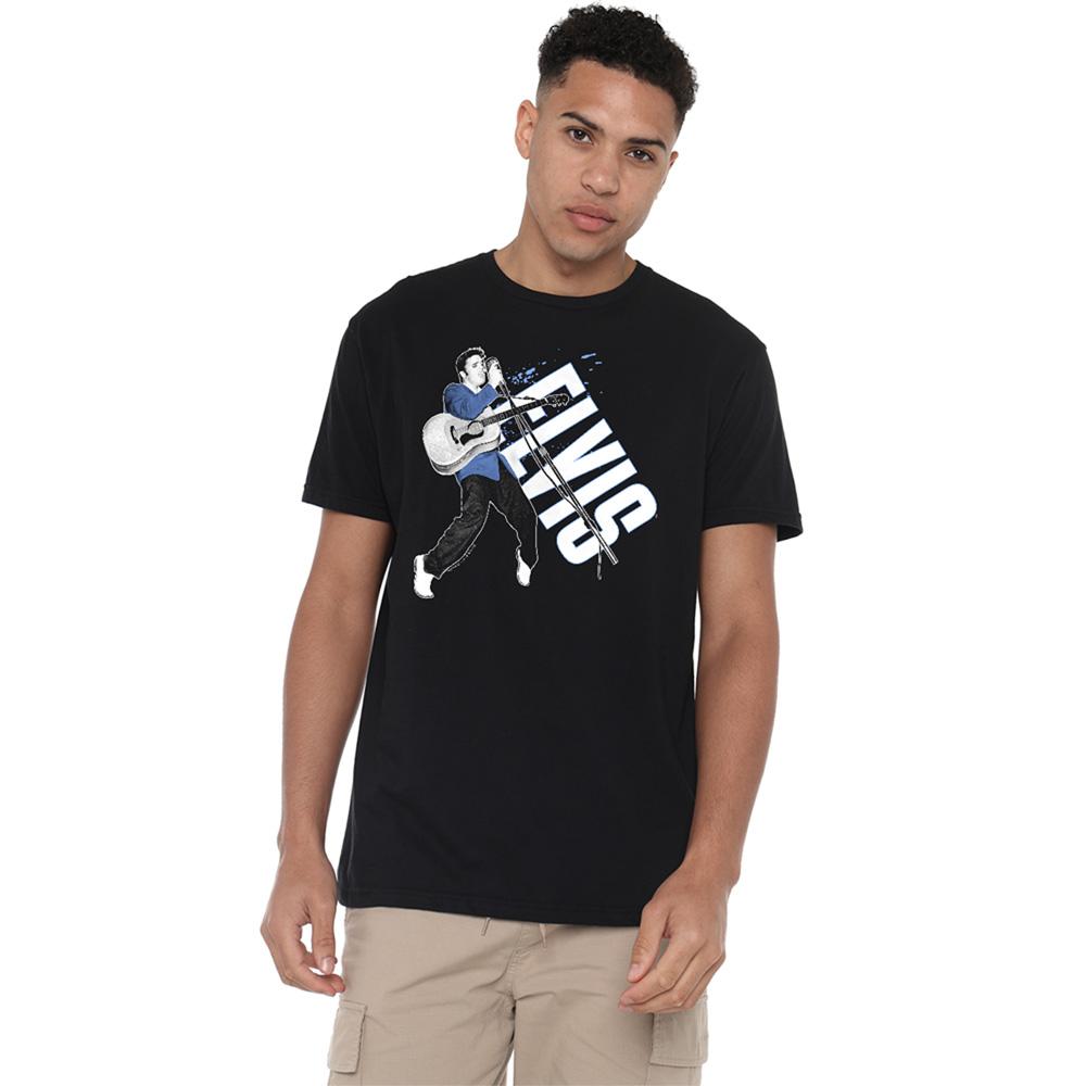 Black - Back - Elvis Presley Unisex Adult On His Toes T-Shirt