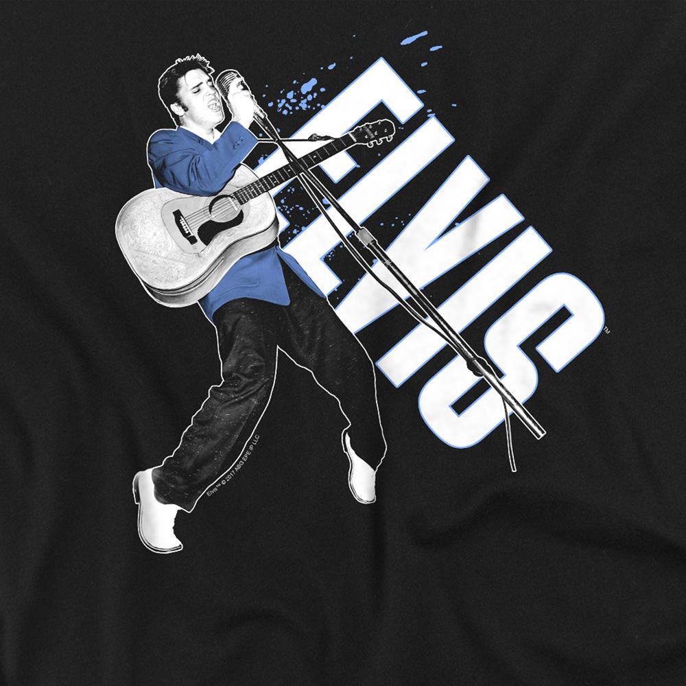 Black - Side - Elvis Presley Unisex Adult On His Toes T-Shirt