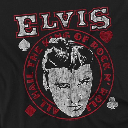 Black - Side - Elvis Presley Unisex Adult Hail The King T-Shirt