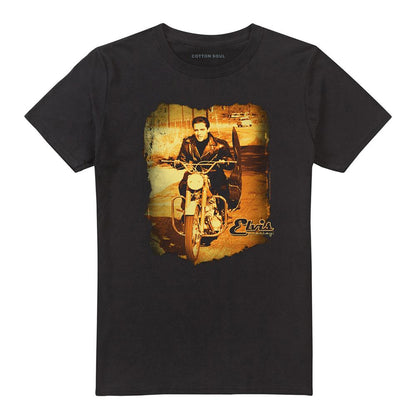 Black - Front - Elvis Presley Unisex Adult Hit The Road T-Shirt