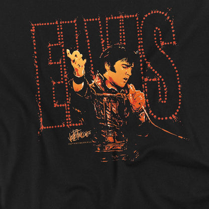 Black - Side - Elvis Presley Unisex Adult Take My Hand T-Shirt