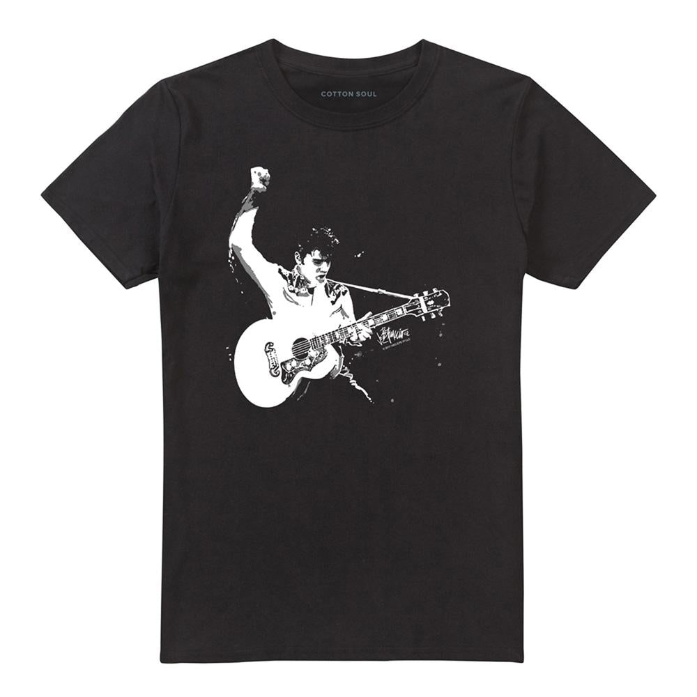 Black - Front - Elvis Presley Unisex Adult Guitarman T-Shirt