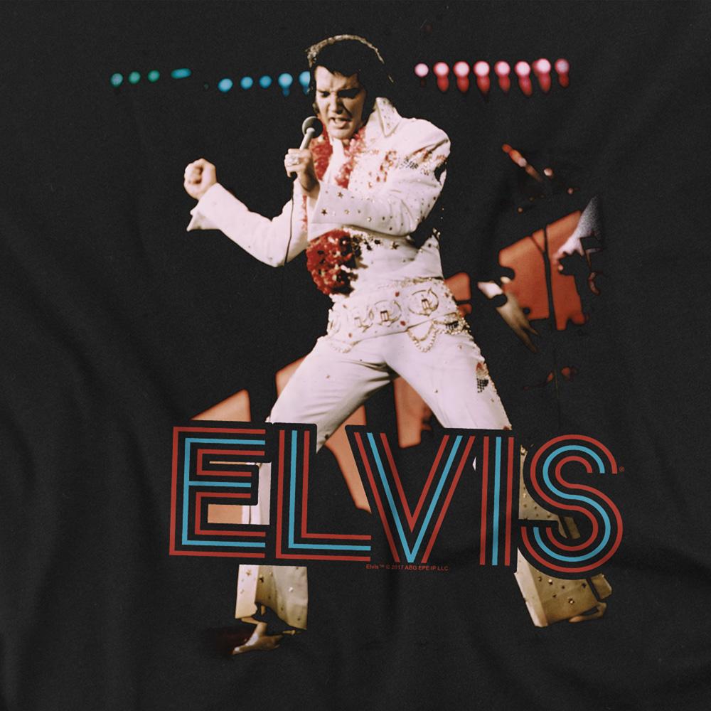 Black - Side - Elvis Presley Unisex Adult Hit The Lights T-Shirt