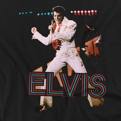 Black - Side - Elvis Presley Unisex Adult Hit The Lights T-Shirt
