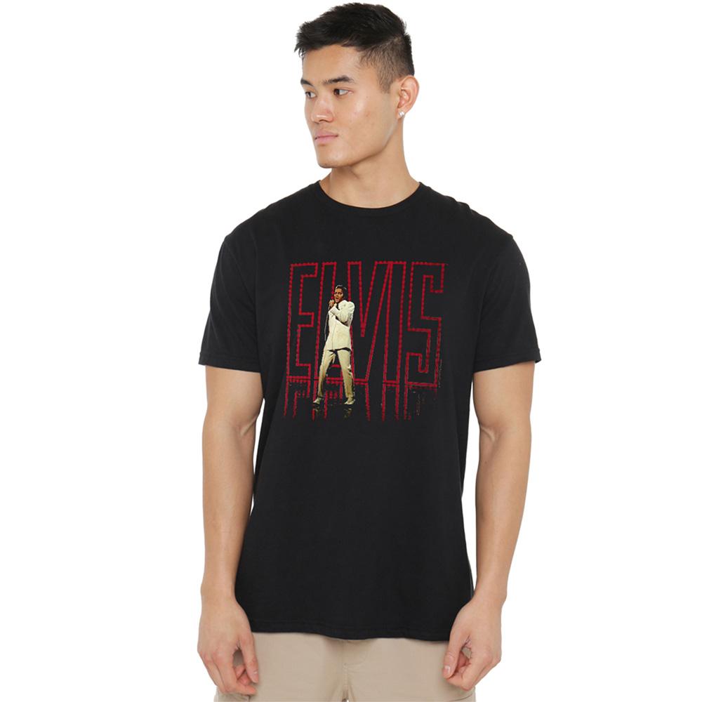 Black - Back - Elvis Presley Unisex Adult 68 Album T-Shirt
