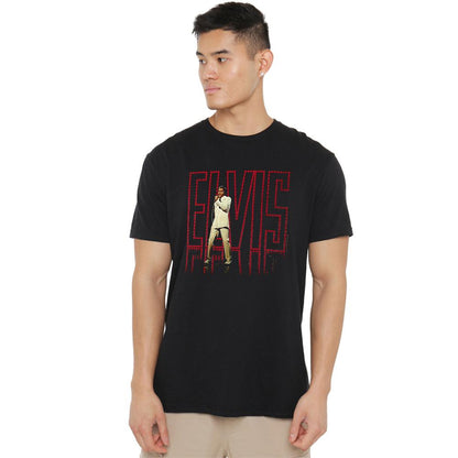 Black - Back - Elvis Presley Unisex Adult 68 Album T-Shirt