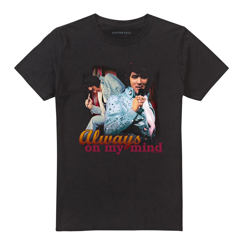 Black - Front - Elvis Presley Unisex Adult Always On My Mind T-Shirt