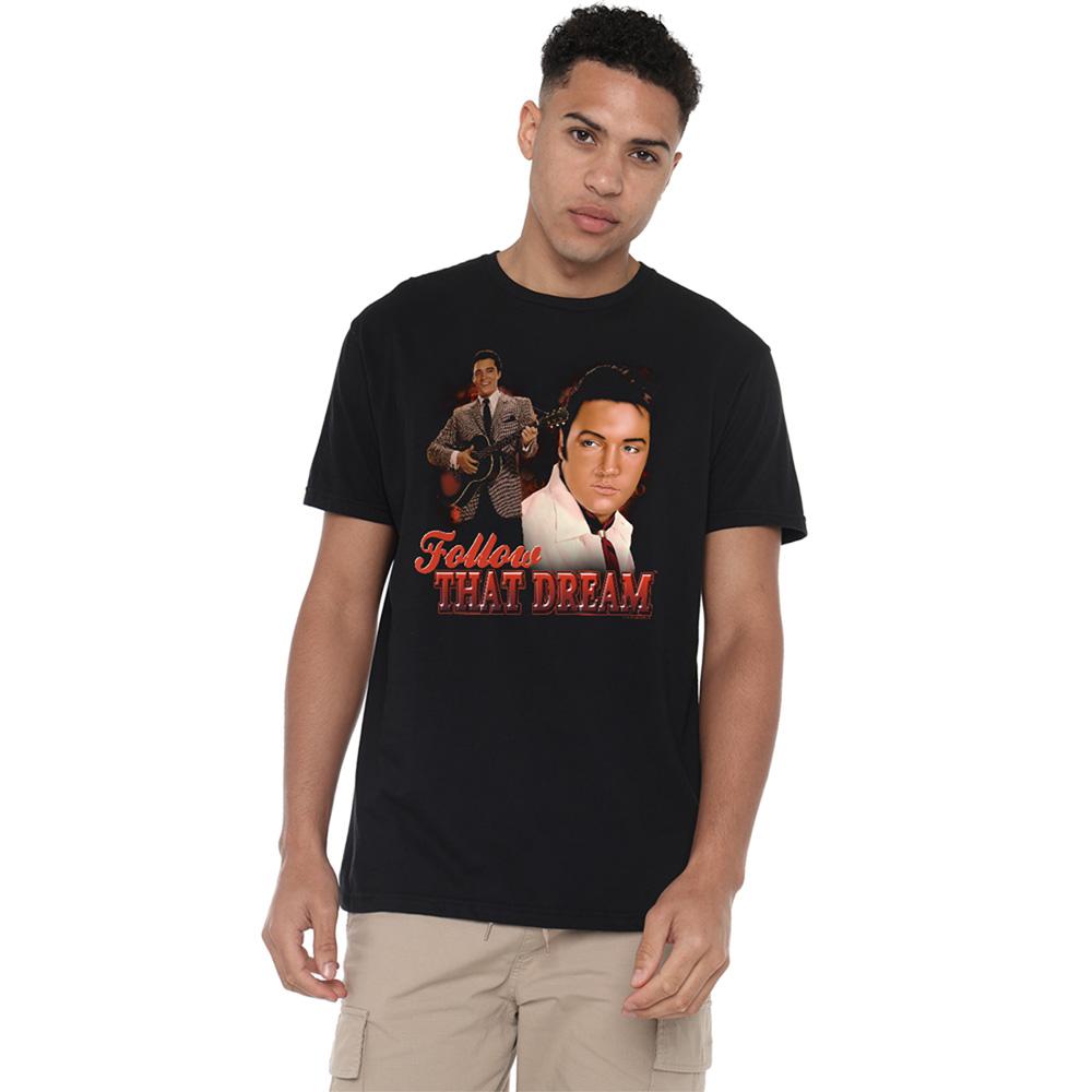 Black - Back - Elvis Presley Unisex Adult Follow That Dream T-Shirt