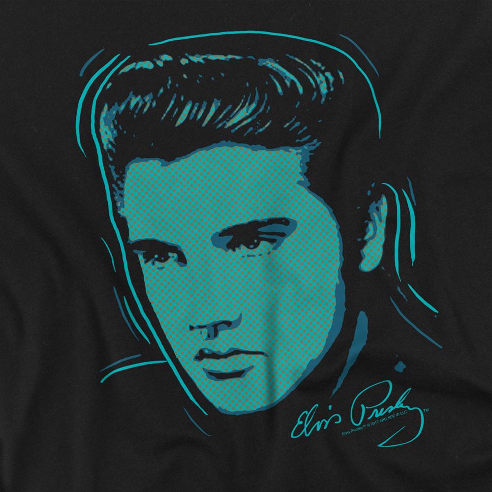 Black - Side - Elvis Presley Unisex Adult Young Dots T-Shirt