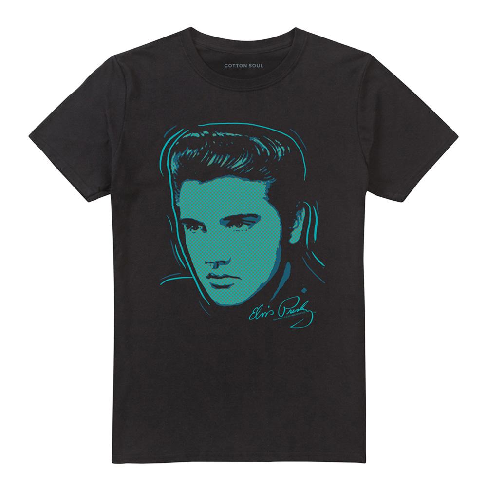 Black - Front - Elvis Presley Unisex Adult Young Dots T-Shirt