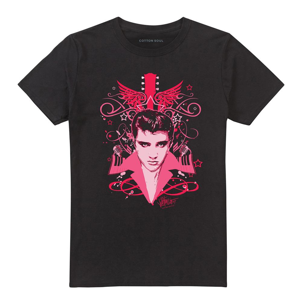 Black - Front - Elvis Presley Unisex Adult Lets Face It T-Shirt