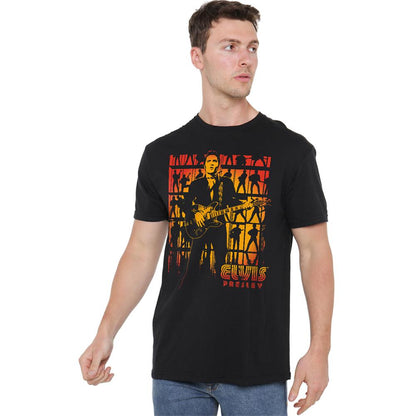 Black - Back - Elvis Presley Unisex Adult Comeback Spotlight T-Shirt