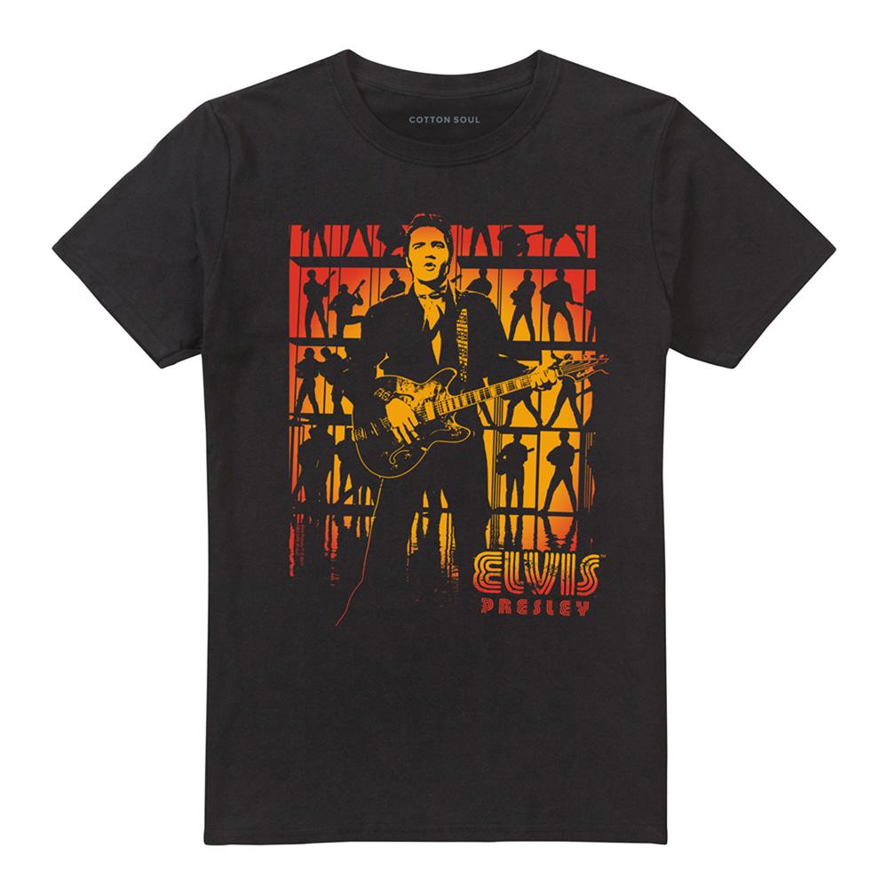 Black - Front - Elvis Presley Unisex Adult Comeback Spotlight T-Shirt