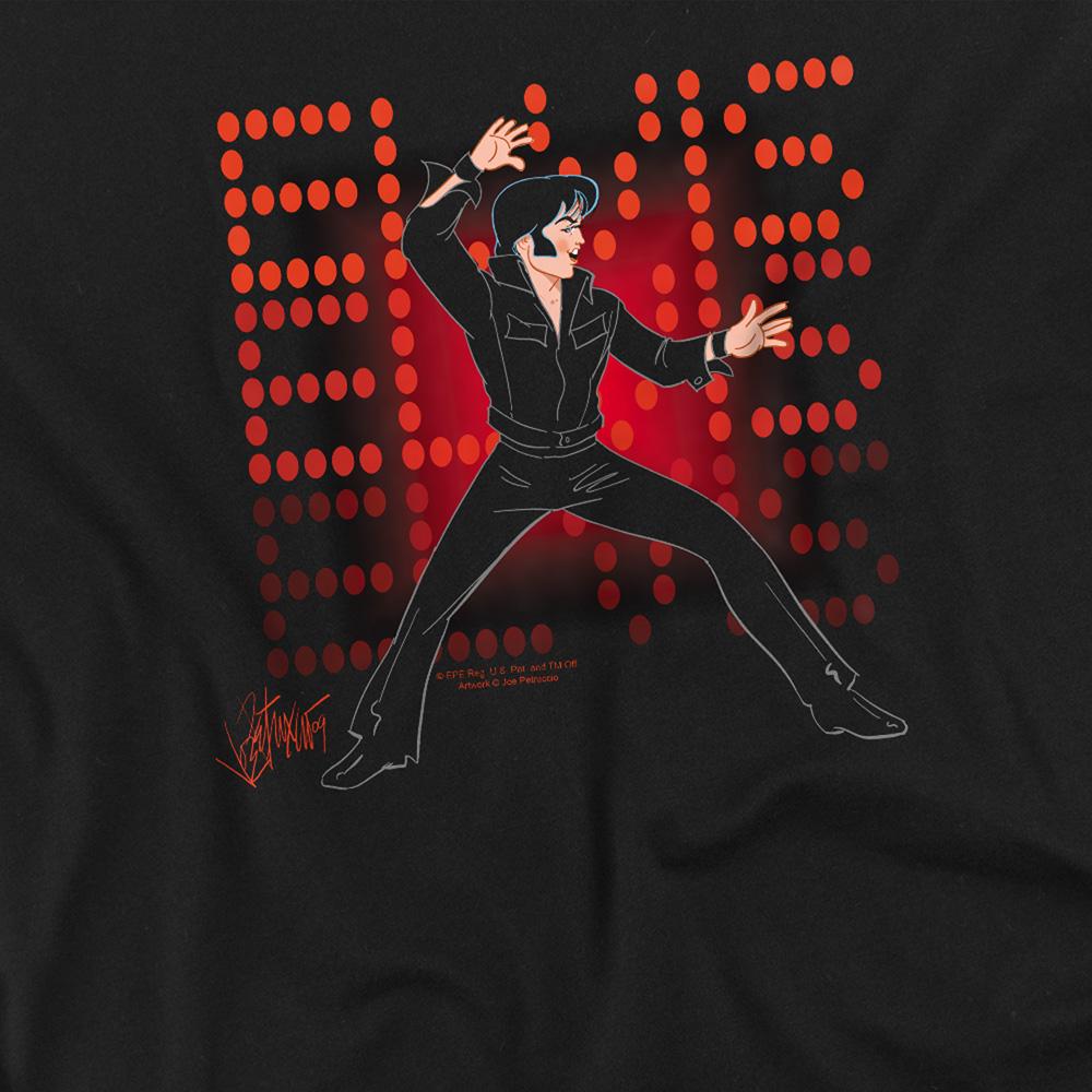 Black - Side - Elvis Presley Unisex Adult 69 Anime T-Shirt