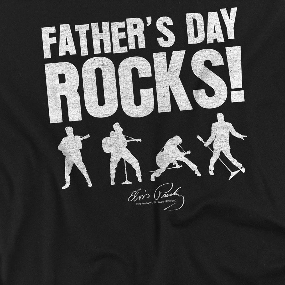 Black - Side - Elvis Presley Unisex Adult Fathers day Rocks T-Shirt