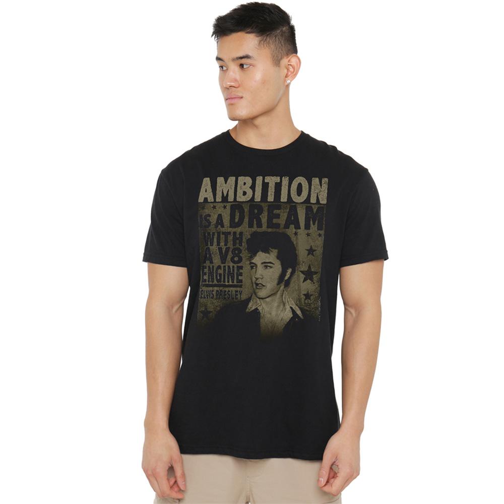 Black - Back - Elvis Unisex Adult Ambition T-Shirt