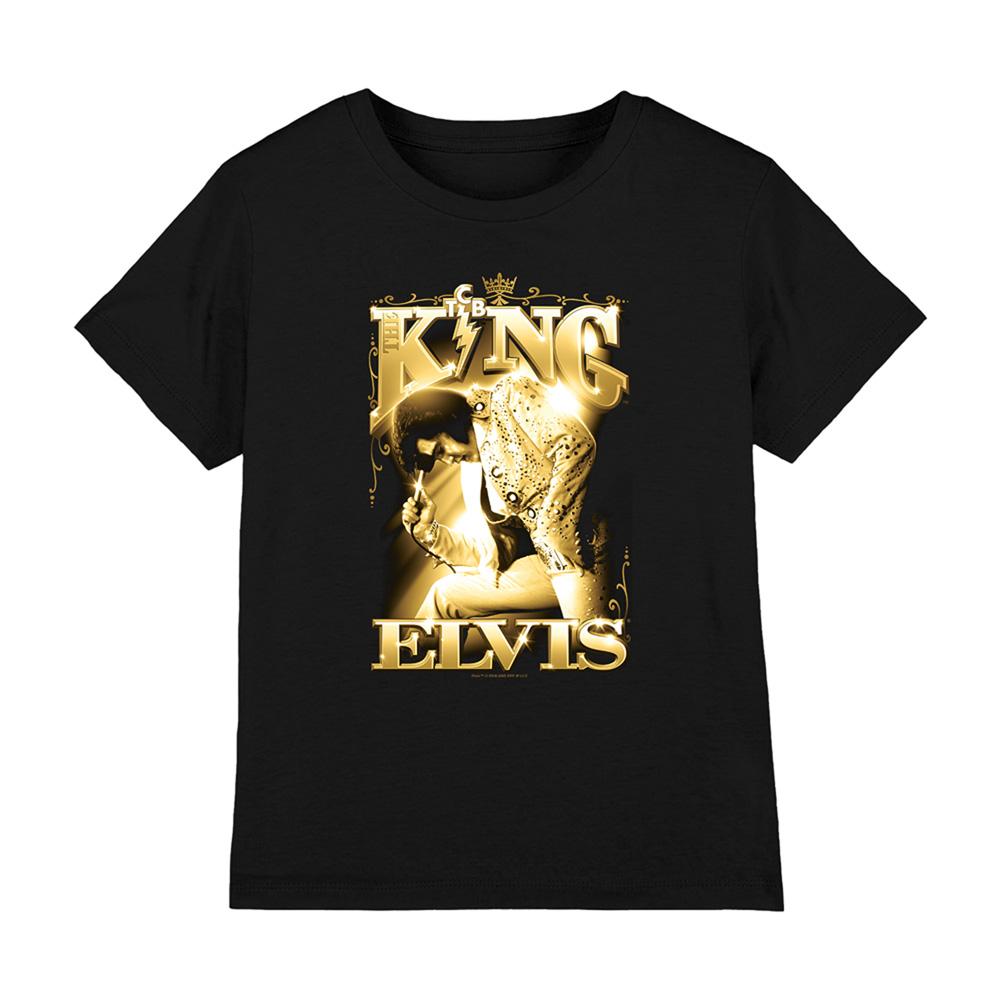 Black - Back - Elvis Presley Childrens-Kids The King T-Shirt