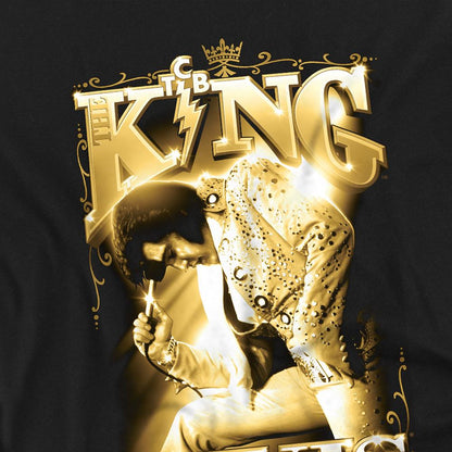 Black - Side - Elvis Presley Childrens-Kids The King T-Shirt