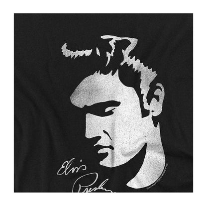 Black - Side - Elvis Presley Childrens-Kids Simple Face T-Shirt
