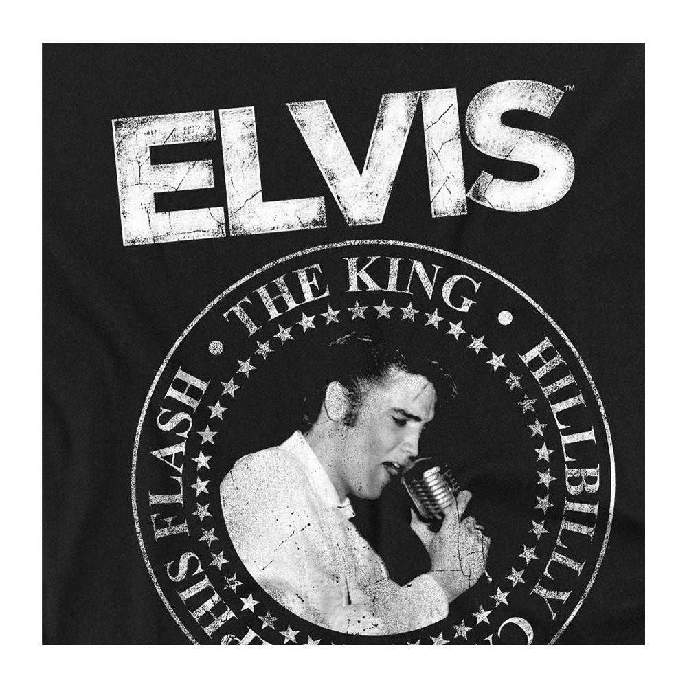Black - Side - Elvis Presley Childrens-Kids Rock King T-Shirt