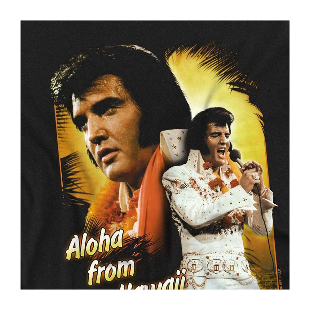 Black - Side - Elvis Presley Childrens-Kids Aloha T-Shirt