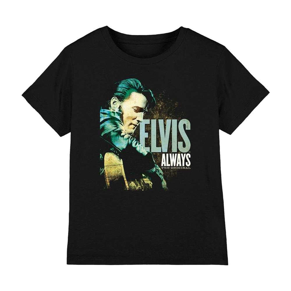 Black - Front - Elvis Presley Childrens-Kids Always The Original T-Shirt