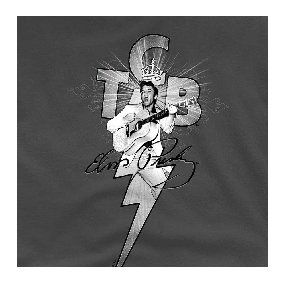 Charcoal - Side - Elvis Presley Childrens-Kids TCB Ornate T-Shirt