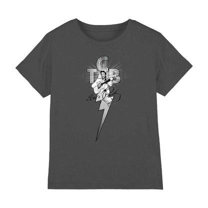 Charcoal - Front - Elvis Presley Childrens-Kids TCB Ornate T-Shirt