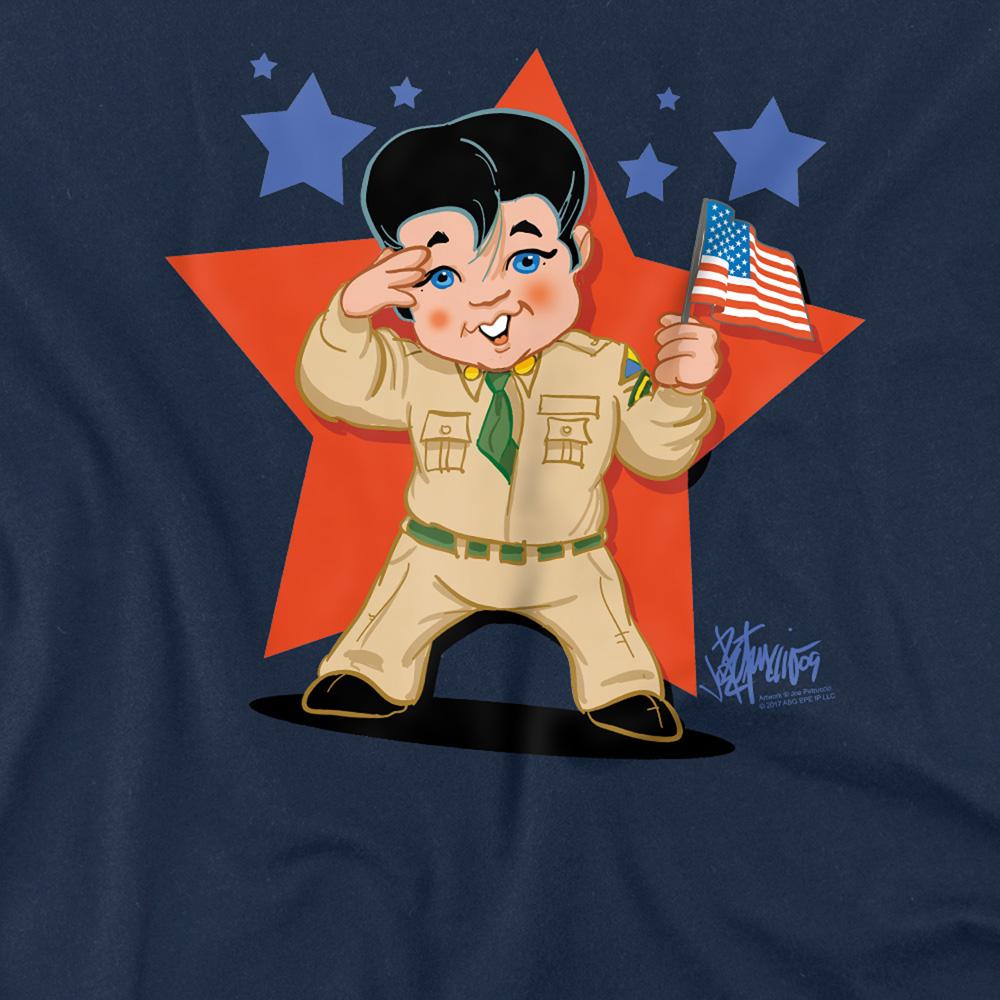 Navy - Side - Elvis Presley Unisex Adult Lil G I T-Shirt