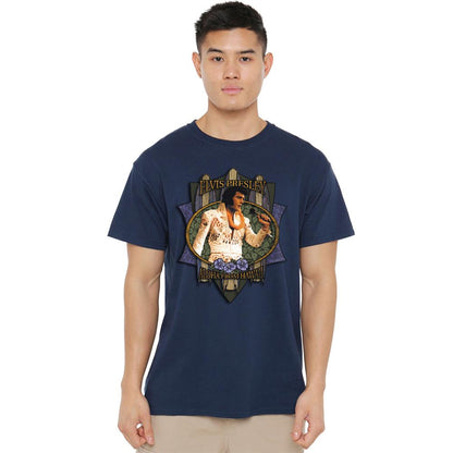 Navy - Back - Elvis Presley Unisex Adult Aloha From Hawaii Tagless T-Shirt