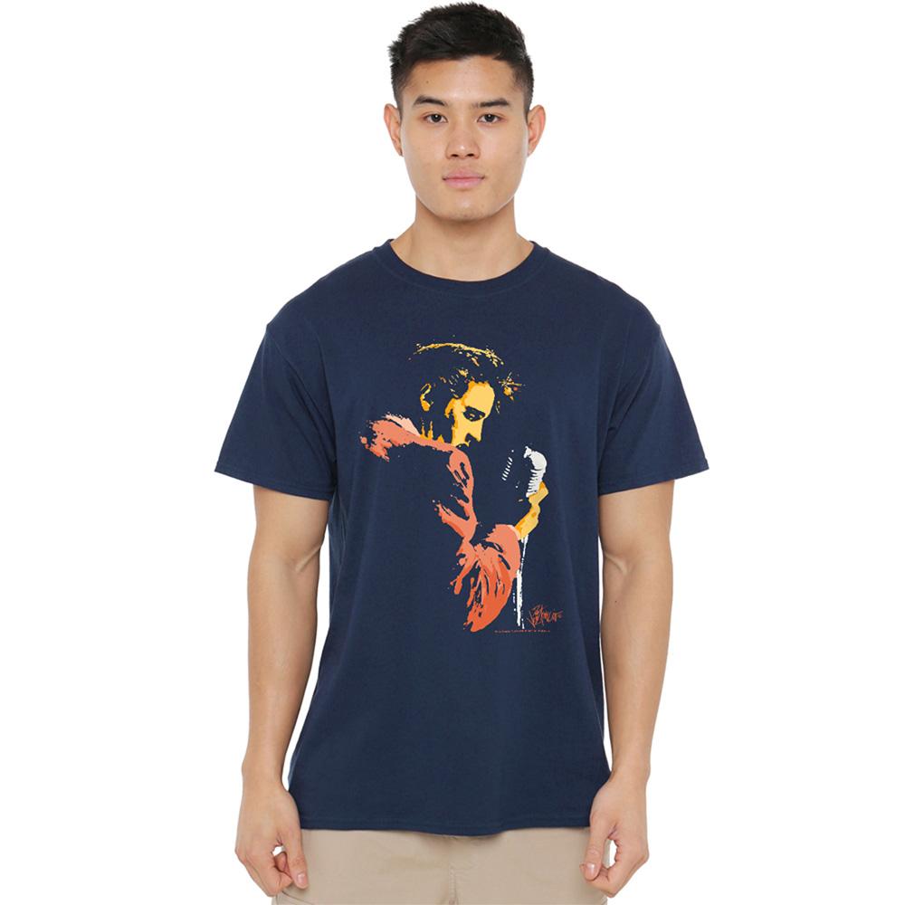 Navy - Back - Elvis Presley Unisex Adult Early Elvis Presley T-Shirt