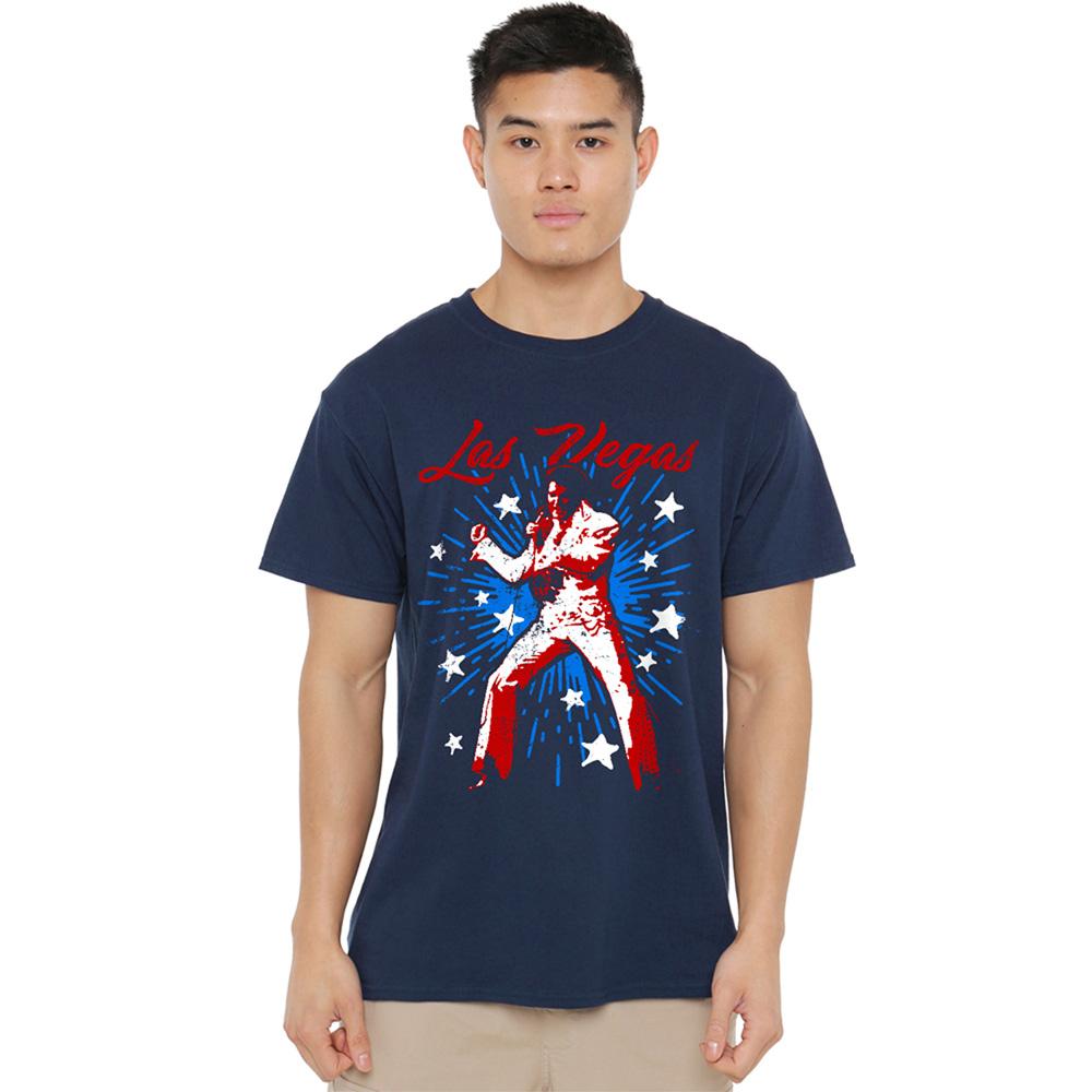 Navy - Back - Elvis Presley Unisex Adult Vegas Superstar T-Shirt