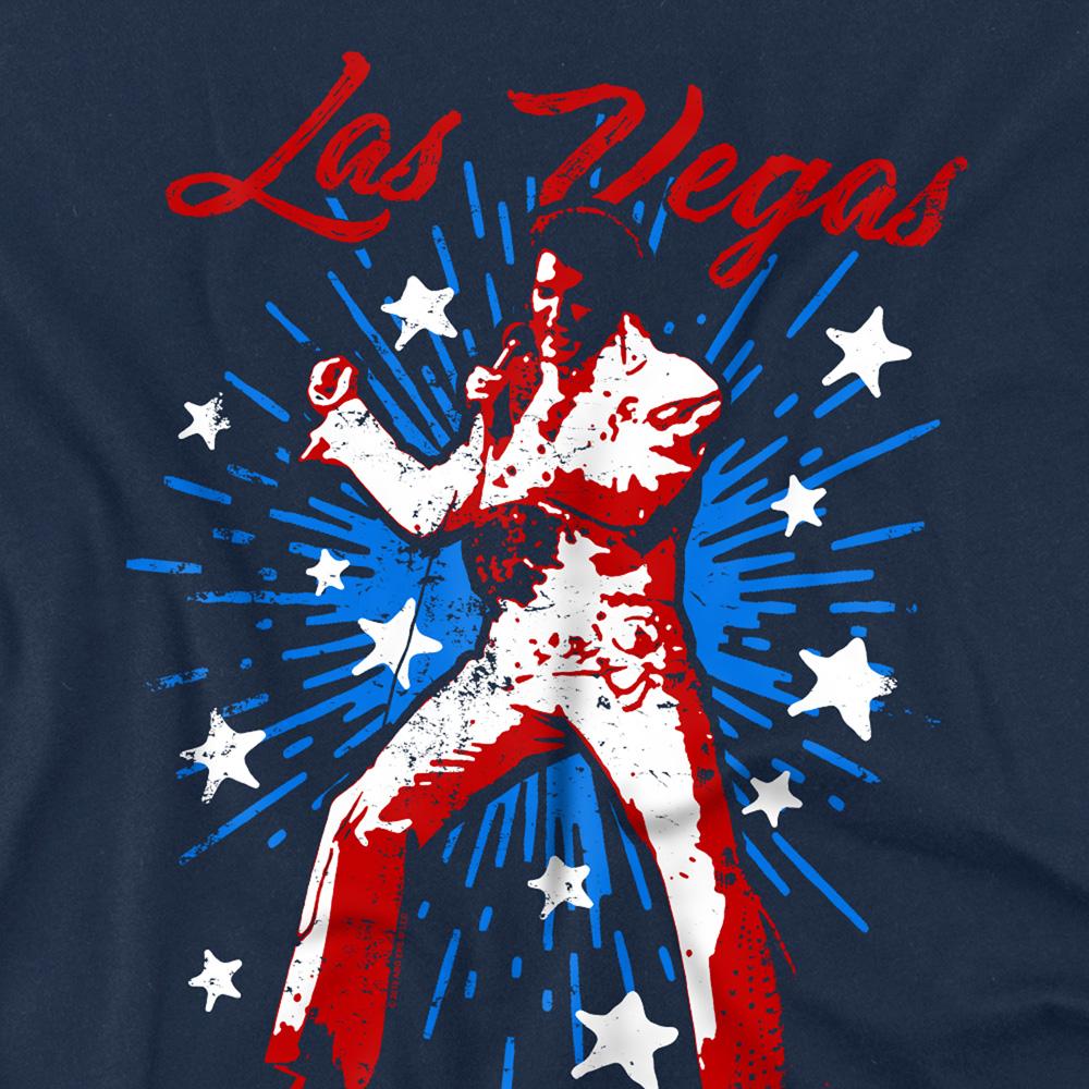Navy - Side - Elvis Presley Unisex Adult Vegas Superstar T-Shirt