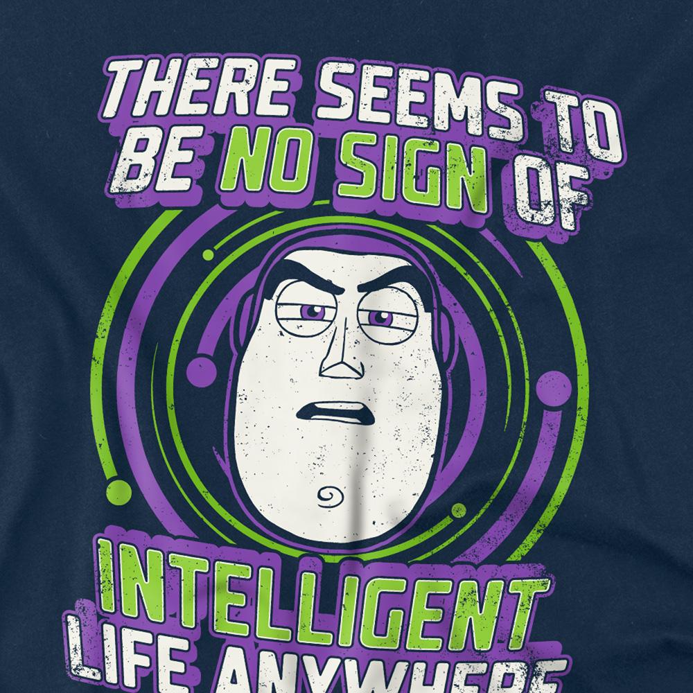 Navy - Side - Toy Story Unisex Adult No Sign Of Intelligent Life Buzz Lightyear T-Shirt