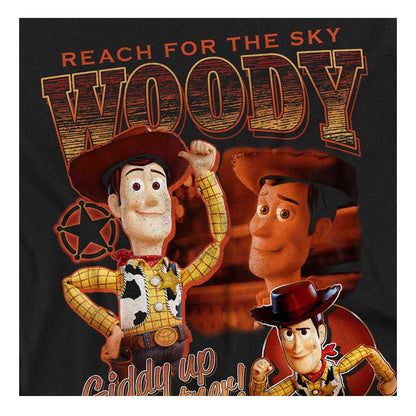 Black - Side - Toy Story Unisex Adult Sheriff Woody Homage T-Shirt