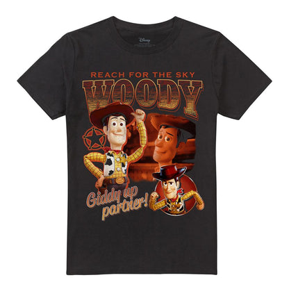 Black - Front - Toy Story Unisex Adult Sheriff Woody Homage T-Shirt