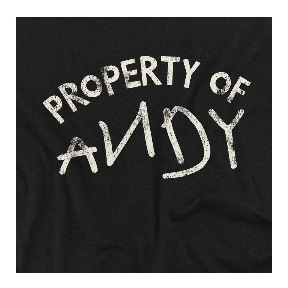 Black - Side - Toy Story Unisex Adult Property Of Andy T-Shirt