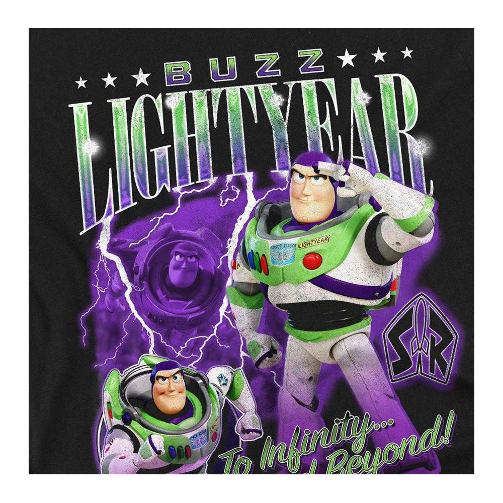 Black - Side - Toy Story Unisex Adult Buzz Lightyear Homage T-Shirt