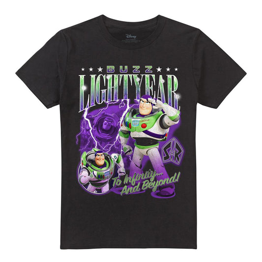 Black - Front - Toy Story Unisex Adult Buzz Lightyear Homage T-Shirt